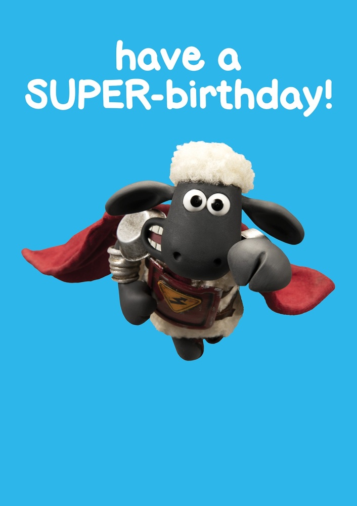 Shaun the Sheep have a SUPER-Birthday! Greetings Card